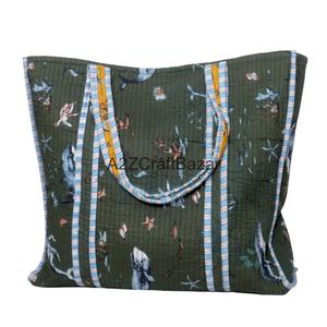 กระเป๋าโท้ทผ้าฝ้ายแท้ 100% ลายทาง สำหรับผู้หญิง เป็นมิตรกับสิ่งแวดล้อม หูหิ้วยาว ขนาดใหญ่ หลายสี เหมาะสำหรับใช้ที่ชายหาด ผลิตในรัฐราชสถาน - Product Image 5