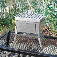 Poêle à bois pliable en acier inoxydable portable, mini barbecue de camping, réchaud de cuisson extérieur