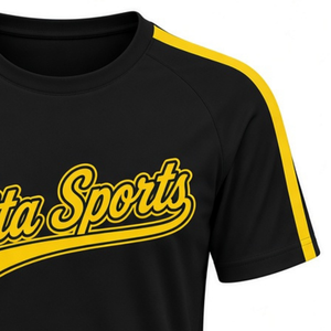 Maillot de cheerleading personnalisé noir et jaune à manches courtes – Tenue de sport athlétique pour l'entraînement et la performance - Product Image 4
