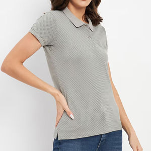 Camiseta de Punto para Mujer, 100% Algodón, Antiarrugas, Manga Corta, Casual, Suave, Transpirable, Ecológica, de Secado Rápido - Product Image 3