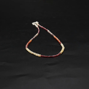 สร้อยคอไพลิน rondelle เหลี่ยมเพชรพลอยธรรมชาติขนาด3.5มม. สำหรับทำเครื่องประดับ - Product Image 4