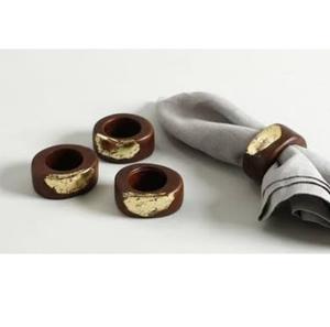 Porte-serviettes de table pour mariage et événements, nouveau design antique, finition dorée, anneau à serviettes en métal à prix abordable - Product Image 3