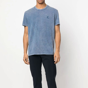 Camiseta Casual de Uso Diario con Lavado Ácido para Hombre, Camiseta de Algodón, Tela Suave, Ajuste Cómodo, Estilo Urbano Moderno - Product Image 3
