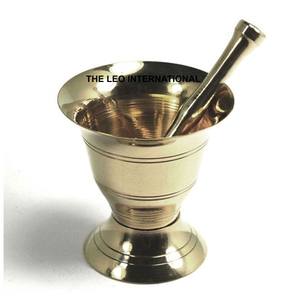 Producto en Oferta: Mortero y Pilón para Apretar Jengibre y Ajo, Accesorios de Cocina, Acabado Dorado Antiguo, Molienda Manual - Product Image 3