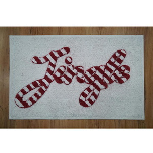 พรมปูพื้นอาบน้ำ 100% ผ้าฝ้ายแท้ เนื้อนุ่มพิเศษ ซึมซับน้ำได้ดี ตกแต่งด้วยลายคริสต์มาส - Product Image 3