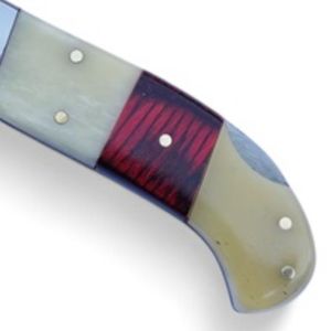 Hunting Folding Knives Handmade Damascus <b>Steel</b> Blade Compact <b>Outdoor</b> Pocket Utility Tool with Durable Decorative Ergonomic - Product Image 2