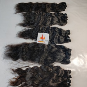 Wholesale <b>Cheap</b> Indian Remy Wavy Genuine Lace 32 Inches Bundle Temple Machine Double Weft All Colors Women Human Hair <b>Extensions</b> - Product Image 2