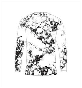 <b>White</b> Black Abstract Texture Long Sleeve Athletic Shirt Breathable Fitness Training <b>Tee</b> - Product Image 5