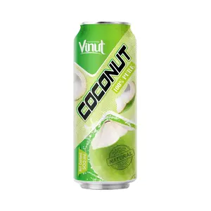 500ml VINUT Can (Tinned) Coconut water withOriginal OEM Beverage Free Sample Suppliers Manufacturers Best of Vietnam Glucose