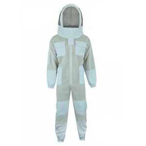 New Arrival 2026 Professional Full Body Beekeeping <b>Suit</b> 3-Layer Mesh Ventilated with Fencing Veil Gloves 8 Pockets Double Zipper - Product Image 1