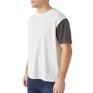 T-shirt de baseball personnalisé pour homme, col rond, 100 % coton, tissu tricoté, uni, manches raglan bicolores, respirant, écologique - Product Image 3
