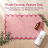 Wholesale Hot Selling Pink Scalloped Bath Mat Ultra Soft Plush Non-Slip Bathroom Rug with Decorative Scallop <b>Edge</b> For Bathroom - Product Image 2