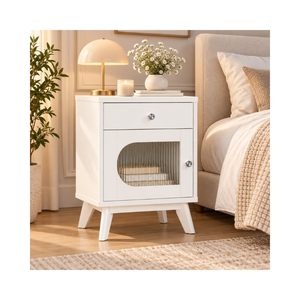 Collection EVEREST - Meubles de rangement modernes pour chambre à coucher en bois de pin massif - Table de chevet en bois de qualité supérieure - Product Image 1