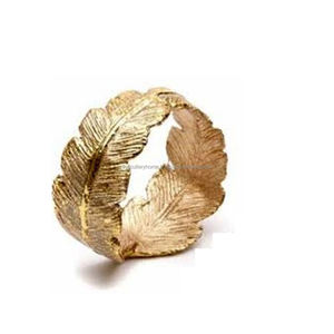 Brass Embossed Wired Bow Napkin Ring with Handmade Unique Style Decorative <b>Accessories</b> Royal <b>Gold</b> Napkin Ring - Product Image 3