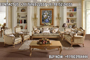 Canapé trois places en teck de style italien royal moderne, ensemble de meubles de salon, vente d'usine DST Exports - Product Image 5