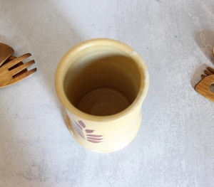 Portautensilios de Cerámica Terracota con Motivo Impreso, Acabado de Pared Gruesa, Resistente al Calor, Base Estable, Organizador de Almacenamiento para Encimera de Cocina - Product Image 3