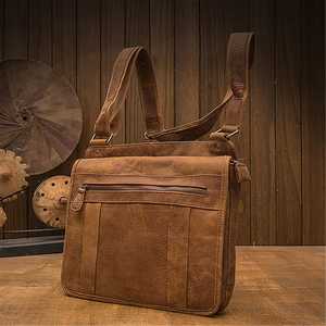 Sac à bandoulière pour ordinateur portable en cuir véritable, durable, écologique, rétro, pour usage quotidien, 15,6 pouces, LLB-0333 - Product Image 2