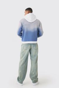 Herren Oversize Kapuzenpullover Farbverlauf LTD EDN Aufdruck Vordertasche Streetwear Herbstkleidung French Terry Polyester - Product Image 3