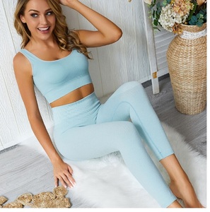 Ensemble de sport pour femmes, 2 pièces, soutien-gorge de yoga et pantalon, tenue de sport, vêtements de course, tenue de fitness, vêtements de sport - Product Image 2