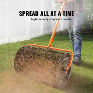 Spargiconcime Regolabile in Altezza per Compost Agricolo, Manico 24.4-25.6'', Rullo per Torba da Giardino/Legno di 24'' di Larghezza, Chiusure Laterali, Nuovo Rivestimento a Polvere - Product Image 2