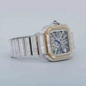 Reloj de Lujo Unisex de Acero Inoxidable con Esfera Cuadrada de Cristal de Zafiro de 41 mm, Fecha Automática y Cierre de Hebilla - Product Image 3
