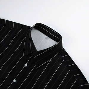 Camisa de Franela de Algodón para Hombre, Diseño a Rayas, Manga Larga, Cuello Abotonado, Estilo Urbano, Gruesa y Cálida, Casual de Otoño - Product Image 4