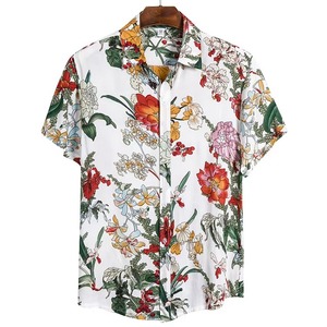 Wholesale Tropical Hawaiian <b>Shirt</b> Men Beach <b>Shirt</b> Short Sleeve <b>Button</b> Up Casual Summer Wear Custom OEM Manufacturer - Product Image 4