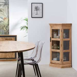 Vitrina esquinera Vandana Optima Orion en madera de acacia, Esmée - Product Image 1