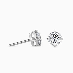 Pendientes de Diamantes VVS de 1.0 Quilates Cultivados en Laboratorio, Certificados por IGI, Oro Blanco Sólido de 14K, Joyería de Lujo Brillante para Bodas, Regalo para Fiestas - Product Image 3