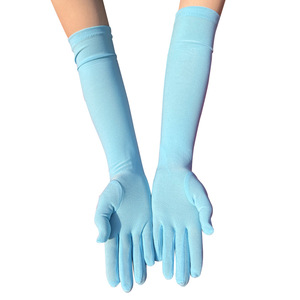 Milk <b>Silk</b> Stretch <b>Gloves</b> Dress up Mittens <b>Gloves</b> Etiquette Festival Party Group Show Bar Dance Long <b>Gloves</b> - Product Image 5