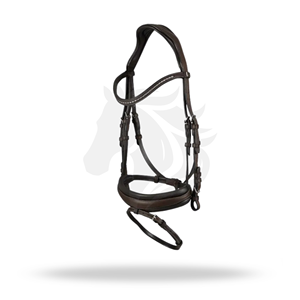 VENETO ANATOMICAL SNAFFLE BRIDLE FULL SIZE ENGLISH RIDING BRIDLE FOR HORSE COMFORT - Product Image 1
