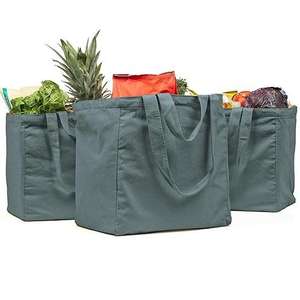 Sacs de courses réutilisables en toile de coton marron personnalisés avec logo, grande taille, pour femmes, vente en gros - Product Image 4