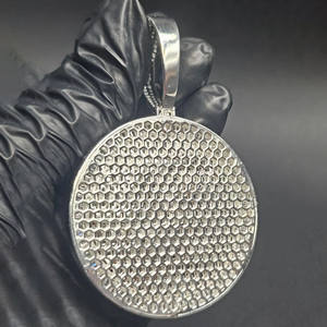 Colgante Letra K con Incrustaciones de Diamantes, Plata de Ley 925, Estilo Hip Hop, Personalizable, Joyería de Diamantes Moissanite para Hombre - Product Image 5