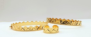 กำไลชุบทอง24 KT พร้อมปลายนิ้วผู้หญิง - Product Image 2
