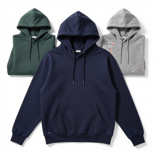 เสื้อฮู้ดดี้ผ้าฝ้ายฟลีซหนาน้ำหนัก 500 GSM แบบสั่งทำพิเศษ พร้อมบริการ OEM ODM - Product Image 3