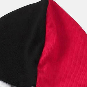 Men's Color Blocking Hooded Sweatshirt Regular Fit Casual Autumn Knitted Polyester Cotton Long Sleeve <b>Red</b> White Black 2027 - Product Image 4