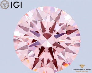 เพชร CVD ผลิตในห้องปฏิบัติการ 2.50 กะรัต พร้อมใบรับรอง IGI ขนาด 8.66 มม. ทรงกลม เจียระไนแบบกลม ความสะอาดระดับ VS1 สีชมพูสดใสแฟนซี สำหรับเครื่องประดับระดับพรีเมียม - Product Image 1