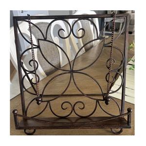 Soporte decorativo para mesa de comedor, soporte para libro de recetas, acabado antiguo de lujo - Product Image 1