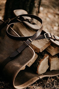 Porta leños multifuncional portátil de cuero, transportador de leños de cuero, juego de accesorios para leña y chimenea - Product Image 5