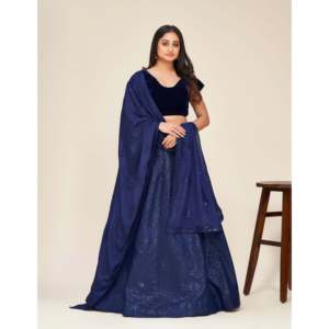 ชุดนักออกแบบสตรี lehenga choli กับลำดับและงานด้าย - Product Image 3