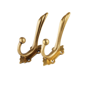 High Grade Brass Utility <b>Hooks</b> with Heavy Duty Wall Hangers for Coats Bags <b>Tools</b> Towels and Everyday Home Organization Use - Product Image 6