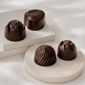 Floral Shaped Compound Dark <b>Chocolate</b> Confections Enclosed In Custom Gift Box For Corporate Gifts Supply - Product Image 3