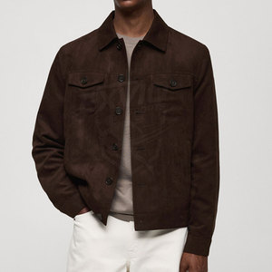 Modern Style Apparel <b>Suede</b> <b>Jacket</b> Smooth Finish Lightweight Comfort Ideal For Street Style And Everyday Use - Product Image 2