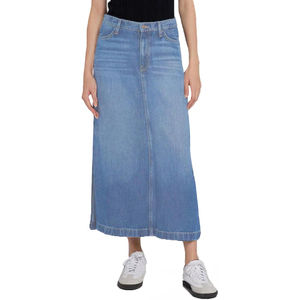 Jupes en jean pour femmes, mode tendance, modernes, décontractées, respirantes, teintes unies, 100% coton - Product Image 6