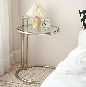 New Modern Design Black Round Coffee <b>Table</b> Useful Hotel Reception <b>Side</b> <b>Table</b> with Metal Base - Product Image 5