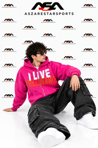 Sweat-shirt à capuche zippé surdimensionné pour homme, style streetwear, avec impression graphique personnalisée, effet vieilli et détails en strass - Product Image 2