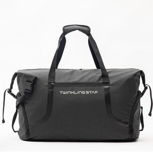 Bolsa de viaje negra, bolsa deportiva de gran capacidad, bolsa de gimnasio sencilla, bolsa de viaje elegante, bolsa multifuncional adecuada para actividades al aire libre - Product Image 1