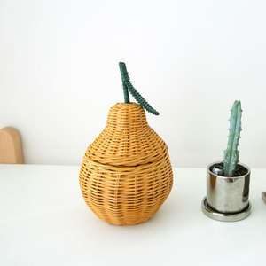Fruit shape <b>toy</b> storage <b>organizer</b> for kids room decor highest quality rattan container basket - Product Image 6