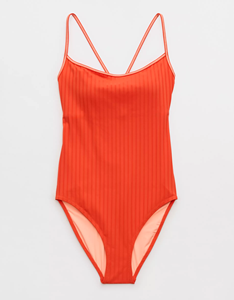 Scoop Ribbed Full Coverage One Piece Swimsuit - Product Image 3