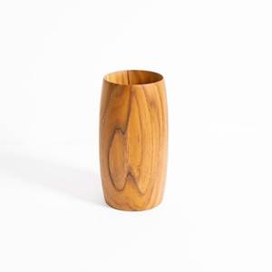 Verre à bière en bois naturel fait main de qualité supérieure, minimaliste et écologique, pour usage domestique - Product Image 2